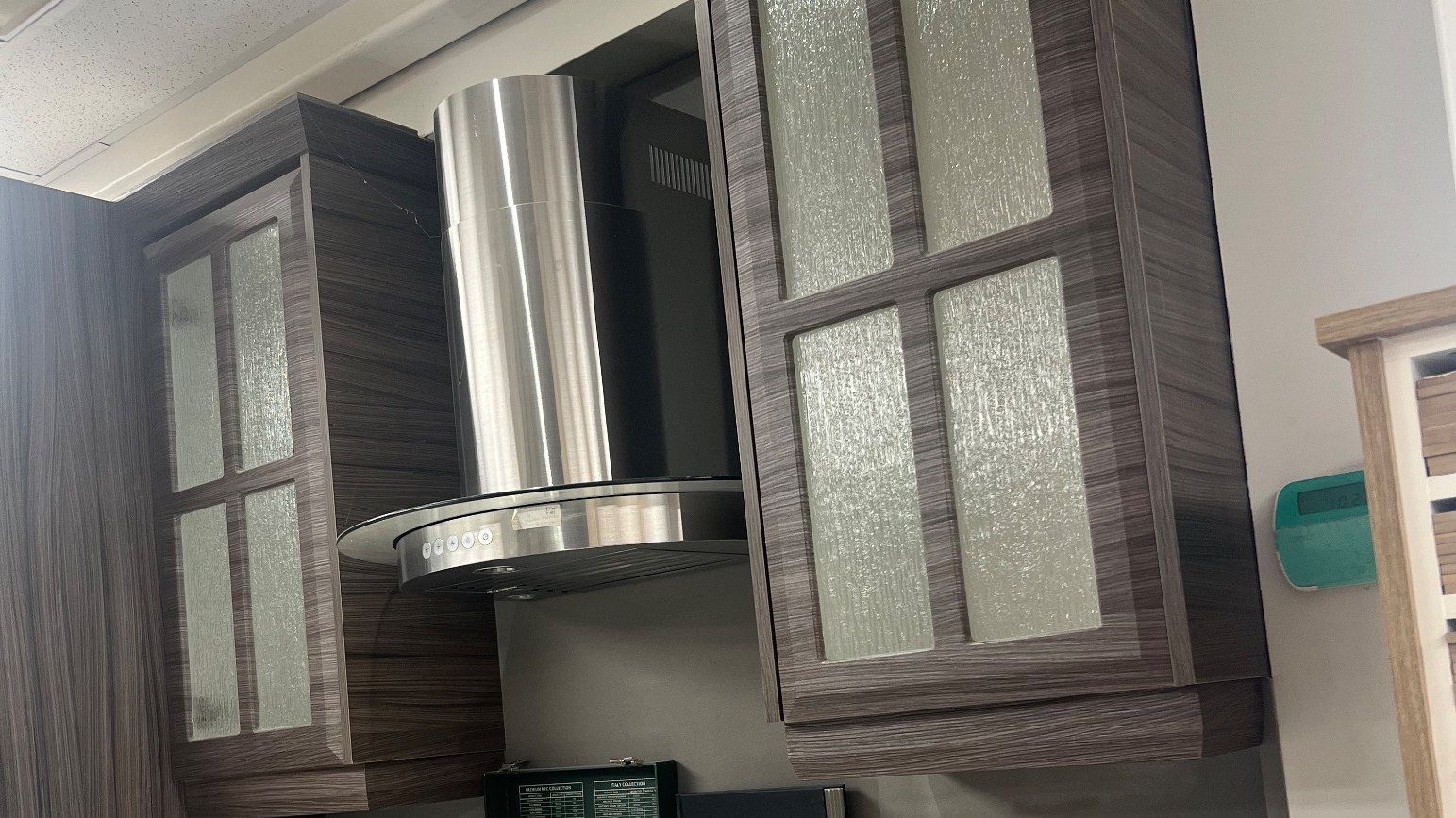 51Wood showroom dark wood display kitchen